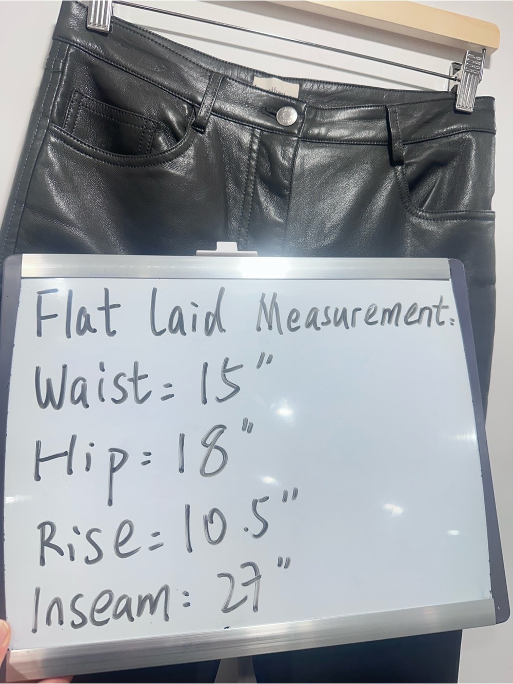 Aritzia Wilfred Melina High Waisted Vegan Leather Pants Charcoal Grey Small S - Picture 13 of 15